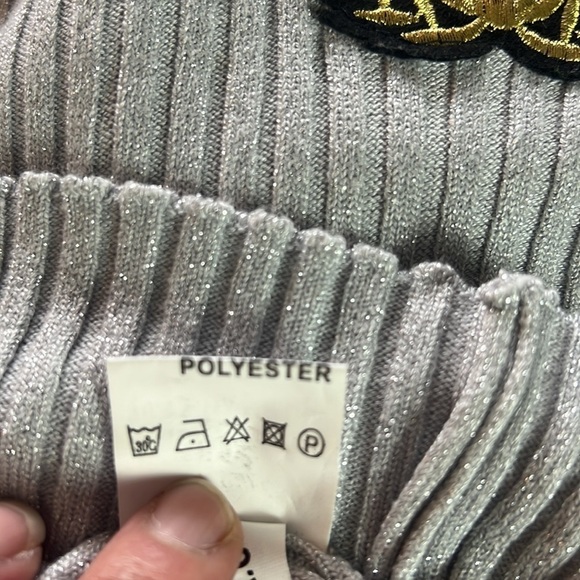 Luxestar Grey Womens Cable Knit Casual Pullover Sweater Size L/XL - Picture 10 of 13